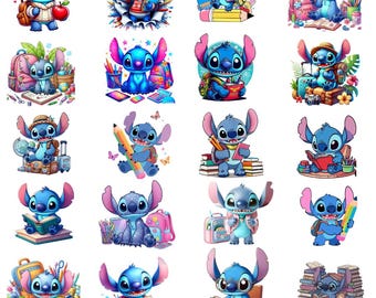 Stitch Back To School Png, Clipart Stitch Png, Stitch Clipart, Cute Back To School Clipart Good Quality, Digital Download