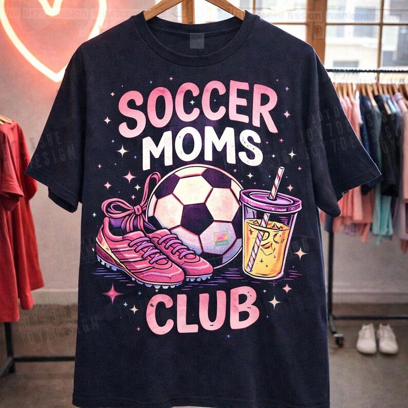 Soccer Moms Club Shirt, Soccer Mom Graphic Tee, Game Day Shirt, Trendy Soccer Mom Tee, Sports Mom Shirt, Cute Football Mom Gift