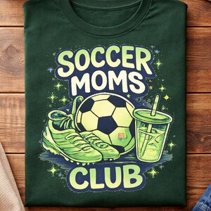 Soccer Moms Club Shirt, Soccer Mom Graphic Tee, Game Day Shirt, Trendy Soccer Mom Tee, Sports Mom Shirt, Cute Football Mom Gift