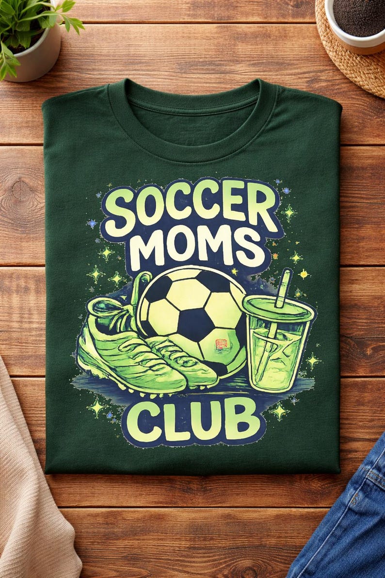 Soccer Moms Club Shirt, Soccer Mom Graphic Tee, Game Day Shirt, Trendy Soccer Mom Tee, Sports Mom Shirt, Cute Football Mom Gift