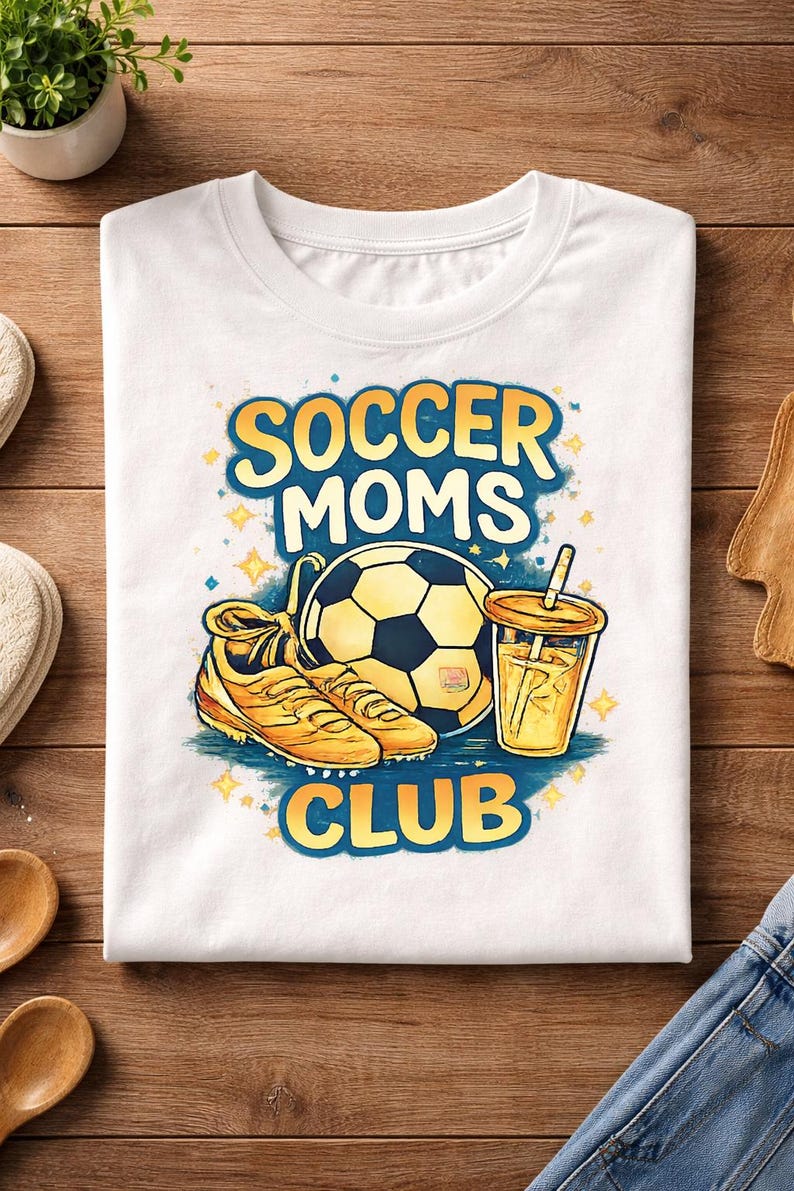 Soccer Moms Club Shirt, Soccer Mom Graphic Tee, Game Day Shirt, Trendy Soccer Mom Tee, Sports Mom Shirt, Cute Football Mom Gift