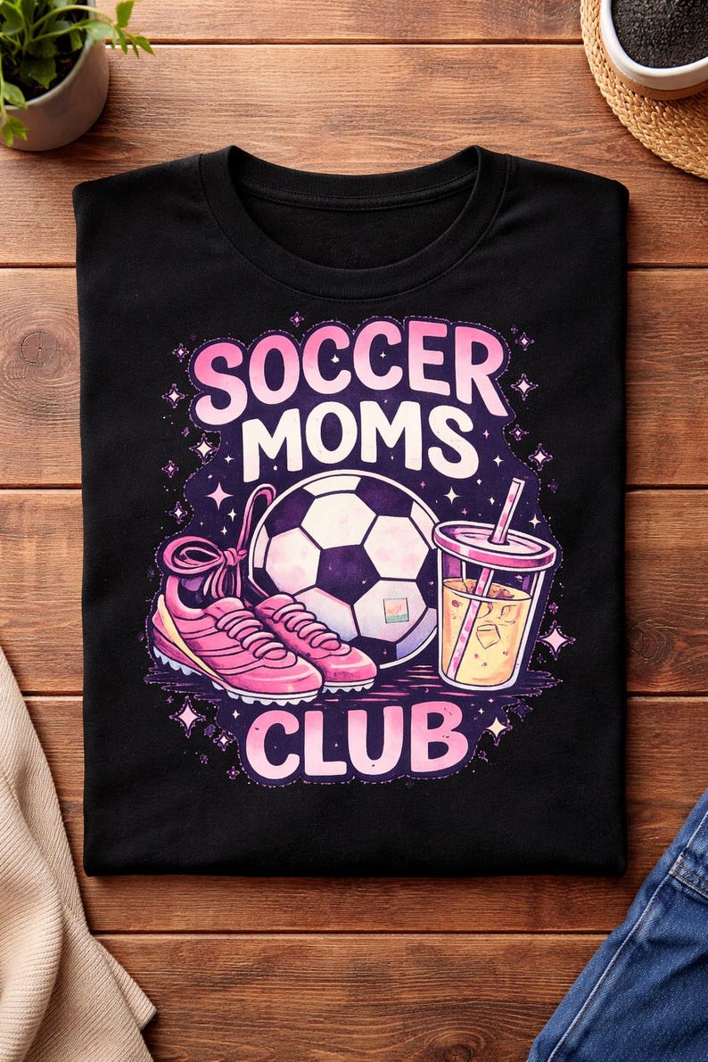 Soccer Moms Club Shirt, Soccer Mom Graphic Tee, Game Day Shirt, Trendy Soccer Mom Tee, Sports Mom Shirt, Cute Football Mom Gift