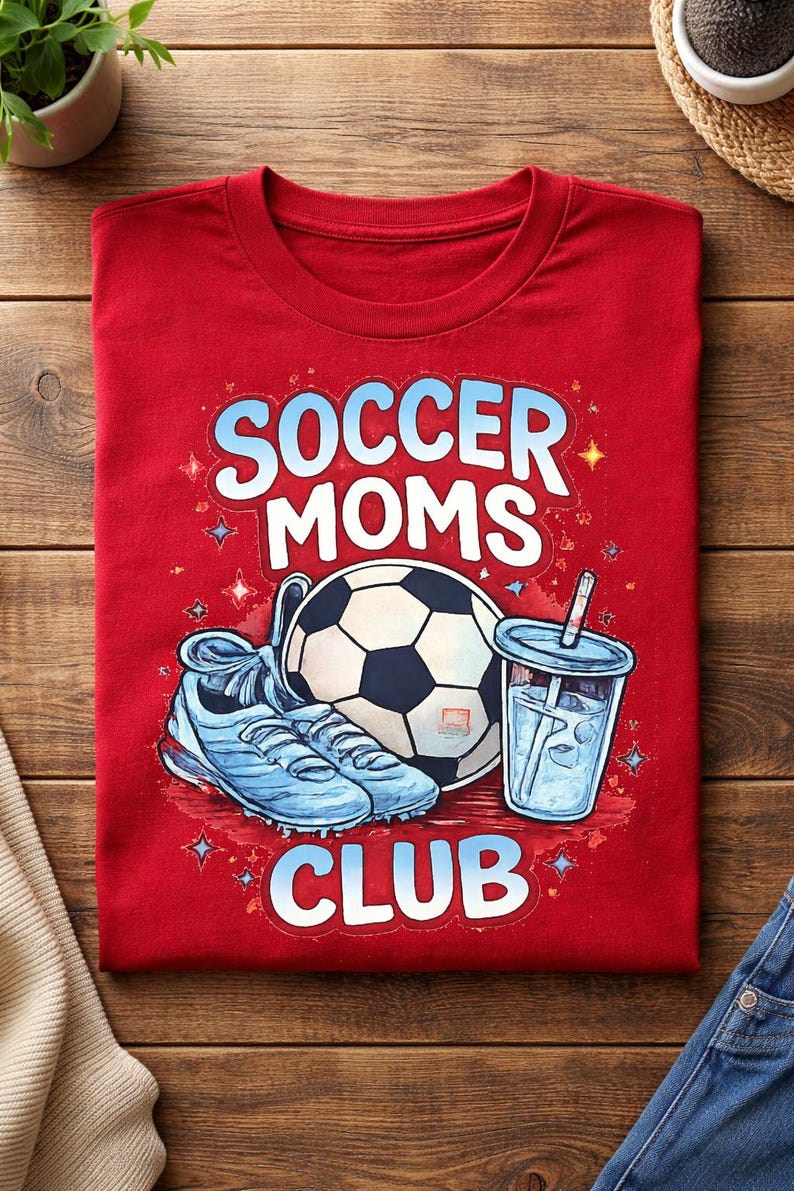 Soccer Moms Club Shirt, Soccer Mom Graphic Tee, Game Day Shirt, Trendy Soccer Mom Tee, Sports Mom Shirt, Cute Football Mom Gift