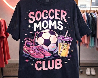 Soccer Moms Club Shirt, Soccer Mom Graphic Tee, Game Day Shirt, Trendy Soccer Mom Tee, Sports Mom Shirt, Cute Football Mom Gift