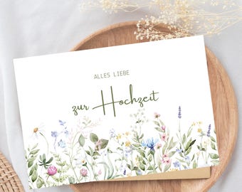 Wedding Card Digital Download | Wedding Card Printable | Wedding Congratulations Card | Card for Bride and Groom | Instant Download