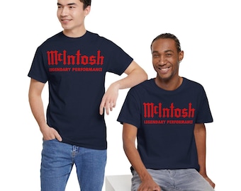 Camiseta unisex roja / Camiseta estampada MCINTOSH AMPLIFIERS LEGENDARY