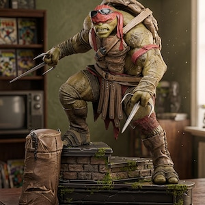 Modelo 3D de Rafael de las Tortugas Ninja / Estatua detallada de las Tortugas Ninja (Descarga digital)