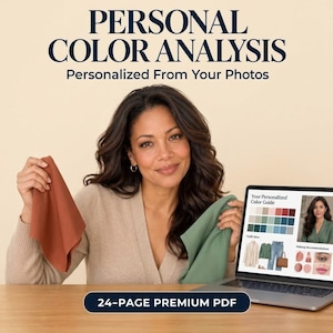 Personalized Color Analysis Guide, Capsule Wardrobe, Makeup & Style (PDF)
