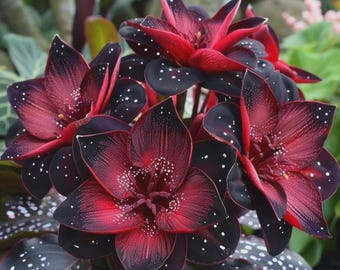 Bulbi di giglio Black Out / Pianta perenne da giardino di colore rosso scuro