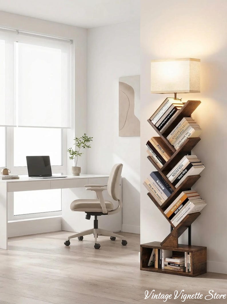 6 Tier Tree Bookshelf with LED Light