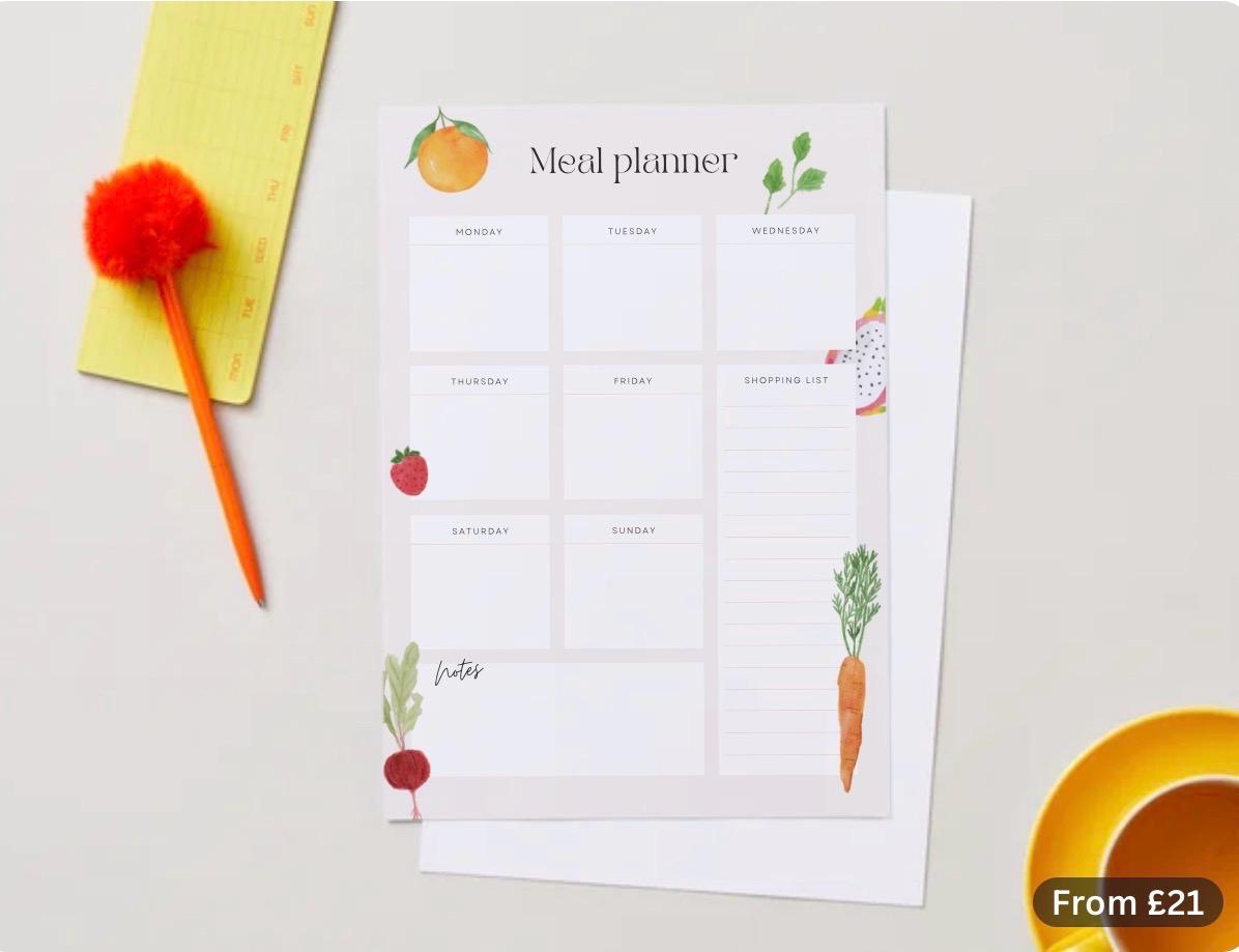 Editable Meal Planner | Canva Template | Vertical Design | Digital ...