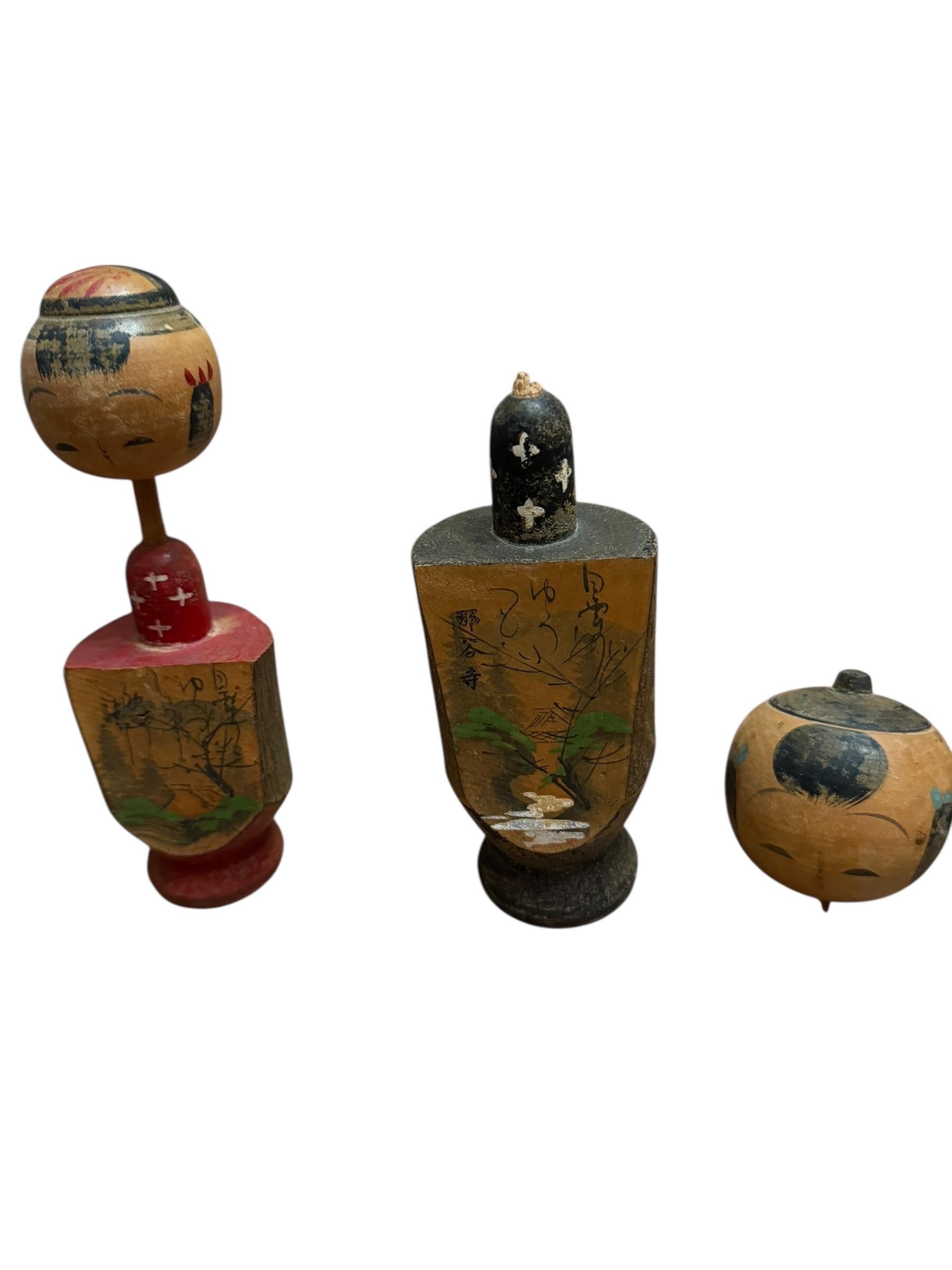 Ancienne Poupée Japonaise Kokeshi Naruko – Bois Traditionnel Vintage