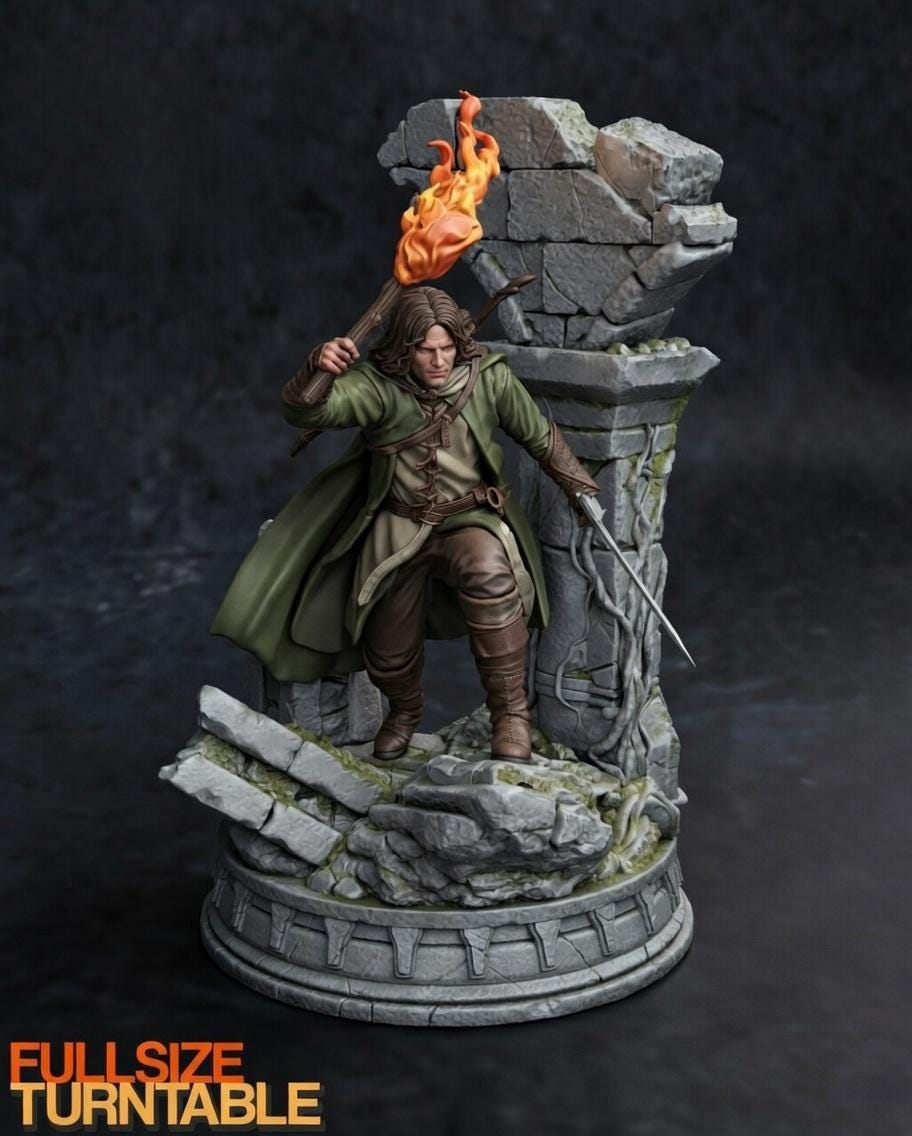Deux Statuettes Weta Le Seigneur Des Anneaux - Années 90 - Très Bon état