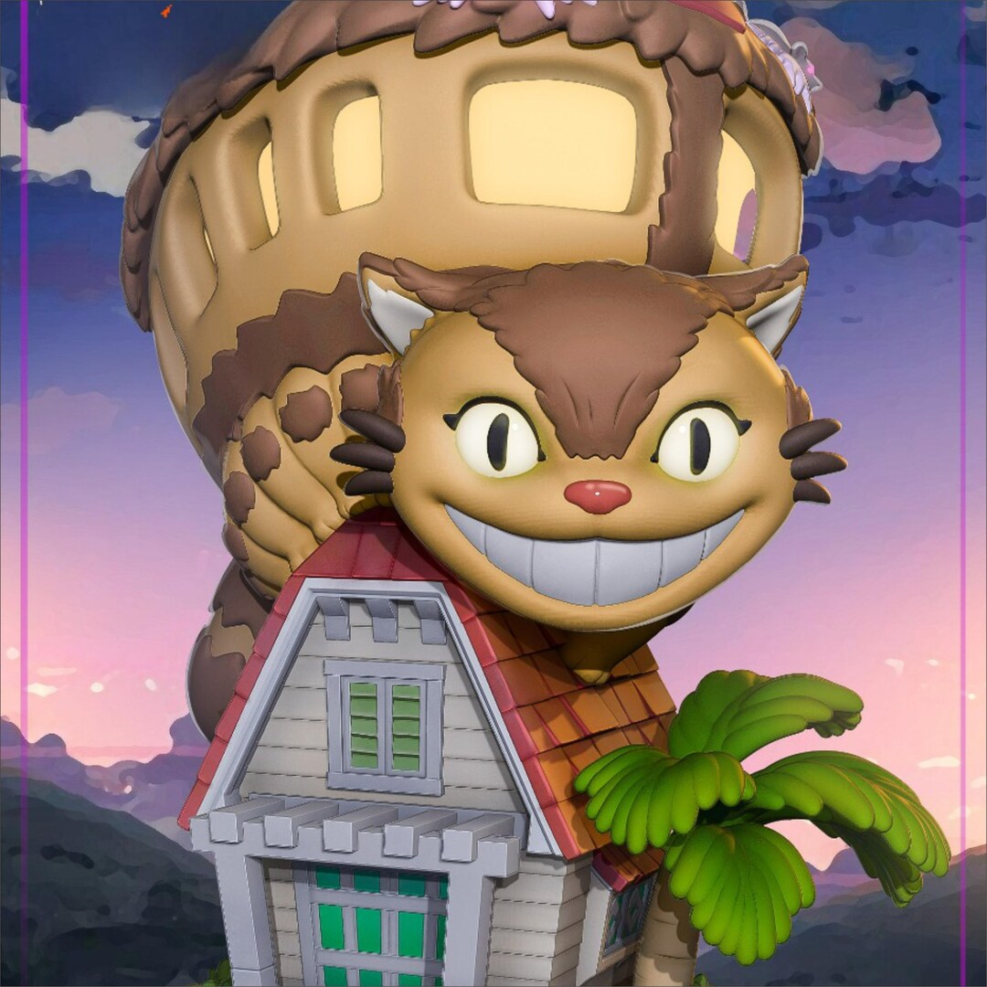 Chibi Catbus | Cute Forest Spirit Bus | Mini Ghibli-style Creature ...