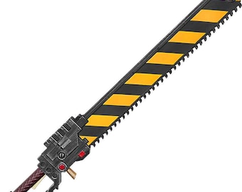 Replica van schuimrubberen kettingzwaard (Hazard Stripe ver.)