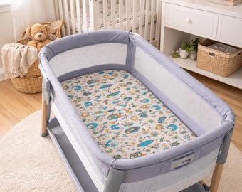 Maxi Cosi Iora ベビーベッド用シーツ | ハンドメイドジャージーコットンフィットベビーベッド用シーツ