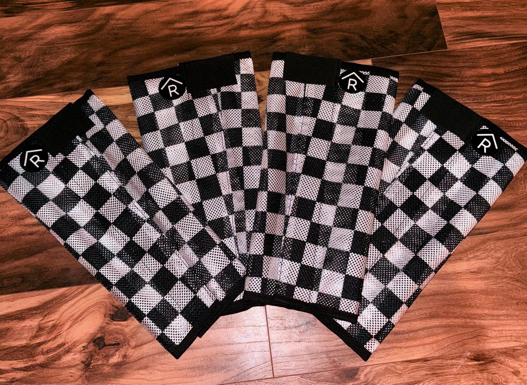 Checkers Fly Free Shipping! Black and White Checkered Cowgirl Fly Boots Set of 4 ...