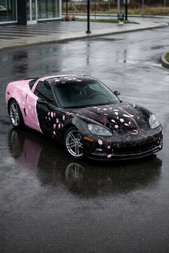 Midnight Sakura – Black & Pink JDM Wrap Design | Car Livery (4K