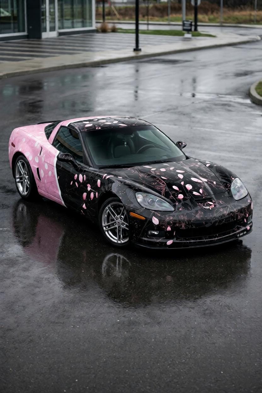 Midnight Sakura – Black & Pink JDM Wrap Design | Car Livery (4K
