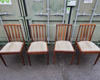 Vintage Meredew teakhouten eetkamerstoelen uit het midden van de eeuw GRATIS BEZORGING BESCHIKBAAR