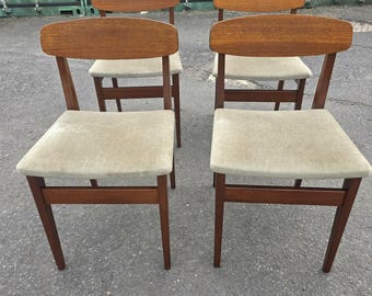 Vintage Mid Century set of 4 Dining Chairs McM 60's 70's                       FREE UK DELIVERY