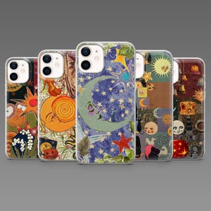Retro Whimsy mobilskal Whimsical Whimsigoth för iPhone 17Pro 16, 15, 14, 15, 12 Samsung S25, S24, S23Fe, S22, A16, A26, A56, Pixel 10, 9Pro