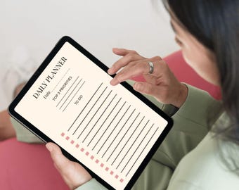 印刷可能なデイリープランナー | Canvaで編集可能なデイリープランナー | ミニマルなデイリープランナー | すぐにダウンロード