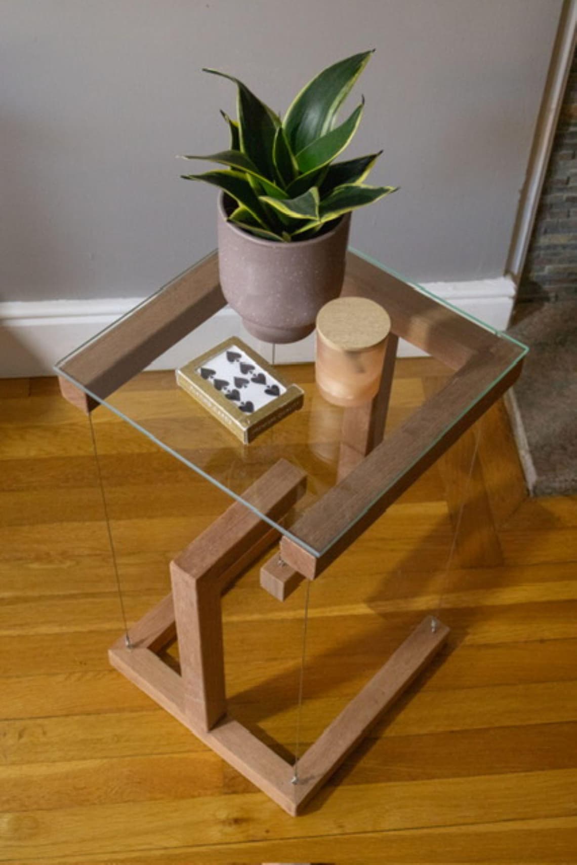 Tensegrity Table, Floating Table, Solid Mahogany With Glass Top. - Etsy