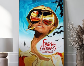 Pósteres de la película Miedo y asco en Las Vegas, arte para la pared, decoración del hogar, artículos de colección de películas, regalos de cumpleaños únicos