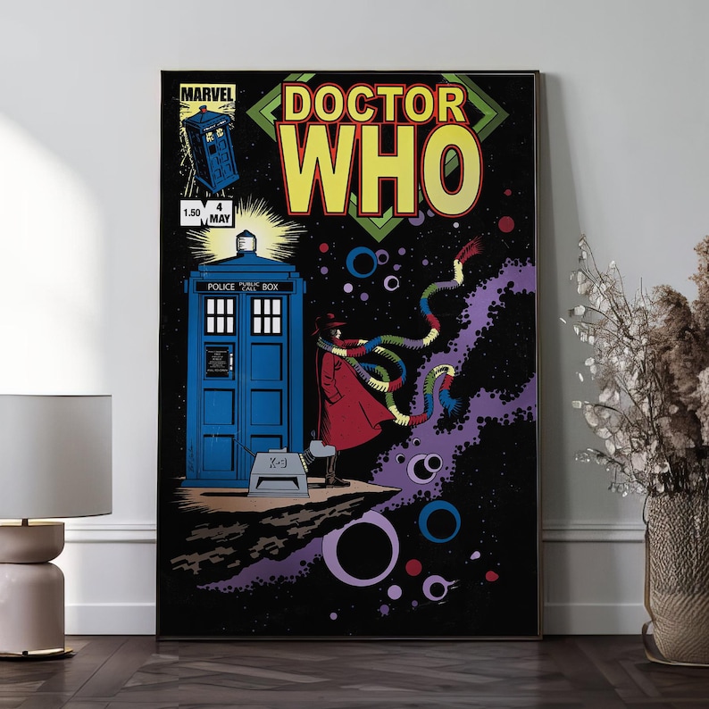 Doctor Who Tardis Comic Movie Poster Wall Art, Home Decor, Movie ...