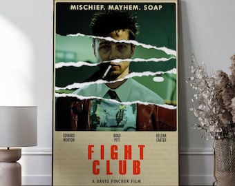 Fight Club Filmposter, Wandkunst, Wohnkultur, Filmsammlerstücke, einzigartige Geburtstagsgeschenke