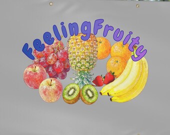 Feeling Fruity Pineapple Banner: Campervan, Festival, Outdoor Vinyl Decor