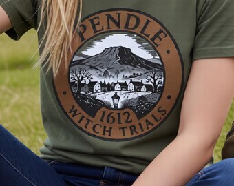 Pendle Witch Trials T Shirt, Pendle 1612 Shirt, Lancashire Witch T Shirt, British Folklore Gift, Dark History Tee