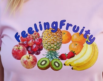 Feeling Fruit - Upside Down pineapple - Unisex Heavy Cotton Tee