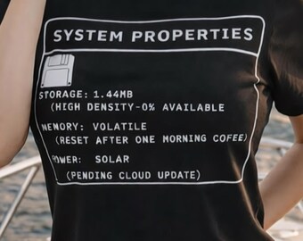 1.44MB Floppy Disk T Shirt | Retro Computer Tech Humor Tee | Programmer Gift