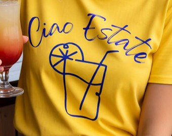 Ciao Estate Italian Summer T-Shirt: Beach Vacation Outfit, Relaxed Holiday Tee