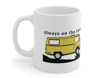 Funny Vanlife Mug – Camper Technical Schematic Coffee Cup (11oz)