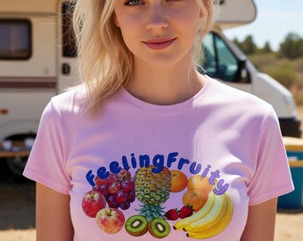 Feeling Fruity Upside Down Pineapple Unisex Heavy Cotton Tee