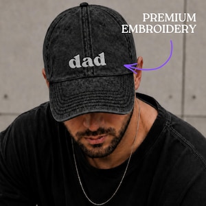 Papa Cap bestickt, Papa Hat, Dad Hat, Bestickte Cap, Vintage Cap, Geschenk Papa, Vintage Dad Cap aus Baumwolle, Washed Cap für Papa
