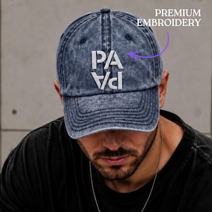 Gorro de papá, gorro de papá vintage, gorra de papá bordada, gorra de algodón lavado, gorro de papá, regalo para papá