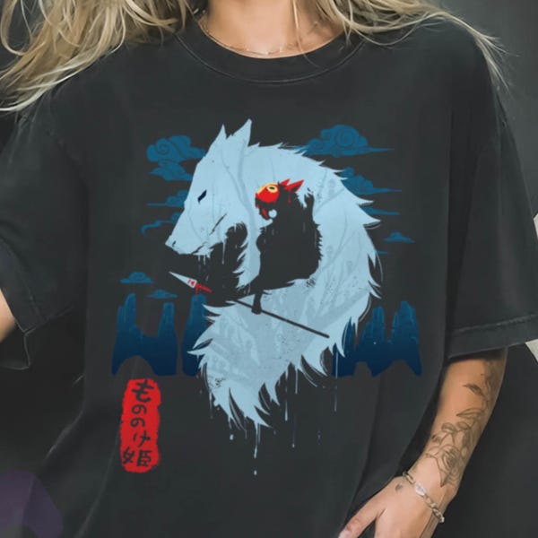 Princess Mononoke x Moro Woft Comfort Colors® Shirt, Studio Ghibli Shirt, Sweatshirt, Hoodie, Y2K Graphic Tee, Gifts for Anime
