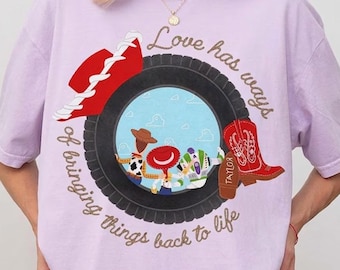 Camiseta Comfort Colors® "Lo sabía, te conocía", camiseta de amistad de Toy Story 5, camiseta de Woody y Buzz Lightyear, camiseta para el viaje familiar a Disneyland Toy Story