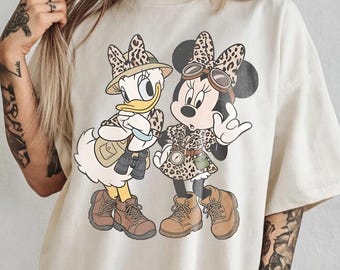 Minnie and Daisy Leopard Shirt, Disney Animal Kingdom Tee, Disney Safari Mode Shirt, Disneyland Family Matching Shirt
