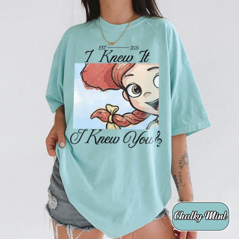 Vintage Jessie Toy Story 5 Comfort Colors® Shirt, I Knew It I Knew You Graphic Tee, Disneyland Toy Story Family Matching Trip Shirt image 4