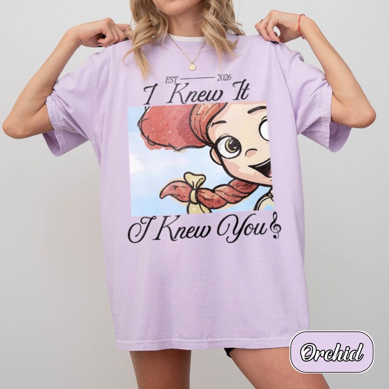 Vintage Jessie Toy Story 5 Comfort Colors® Shirt, I Knew It I Knew You Graphic Tee, Disneyland Toy Story Family Matching Trip Shirt image 3
