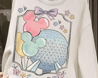 Retro Kokette Schleife Disney Epcot Ballons Png, Disney Reise Png, Epcot Welttournee 1982 Png, Disneyworld Passende Png, Disney Epcot Png