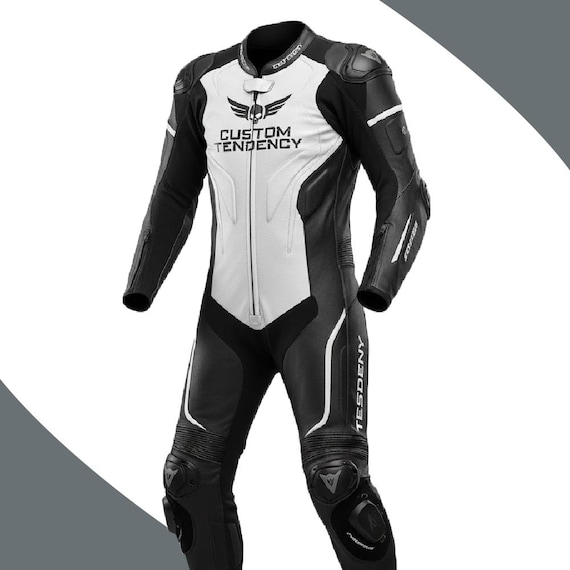 Men's Custom Leather Motorbike Suits Pink Black Motorcycle Racing Biker Suit