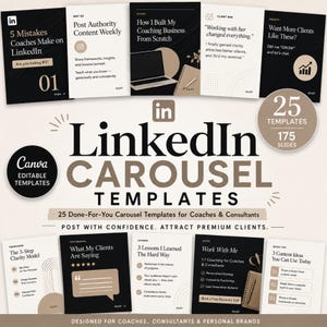 LinkedIn-karusellmallar, Canva-mallar för coacher, konsulter och personliga varumärken