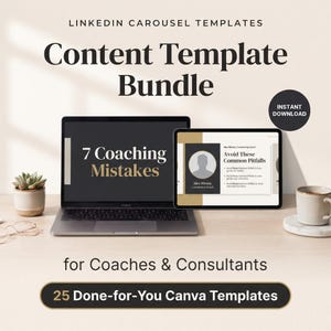 LinkedIn-carrouselinhoud | Sjabloonbundel voor coaches en consultants