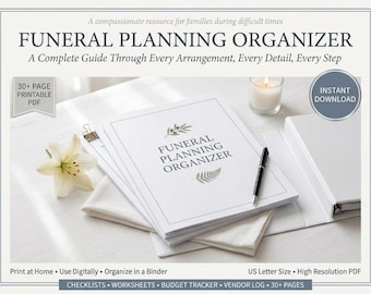Organizzatore per la pianificazione del funerale - Pianificatore di fine vita e lista di controllo per le celebrazioni